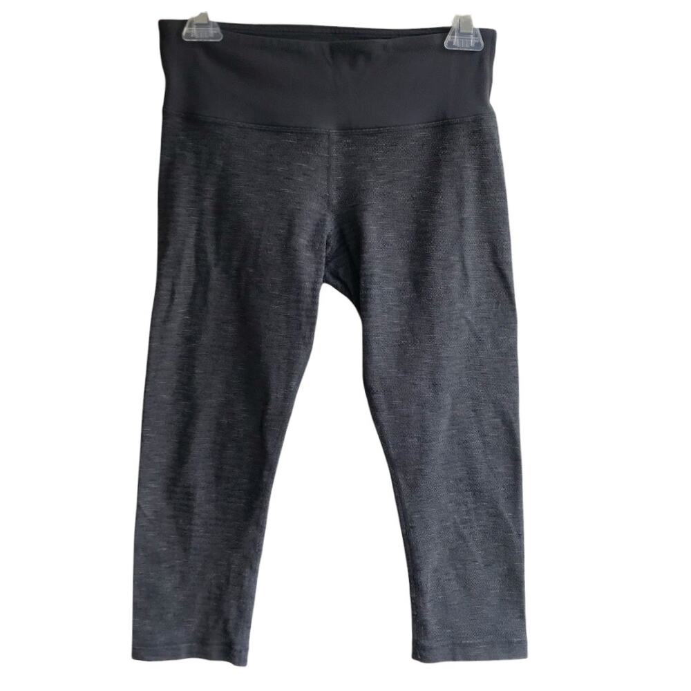 Lululemon Wunder Under Crops Size 6 Spacedye Gray Blue Yoga Cropped Pants Capris